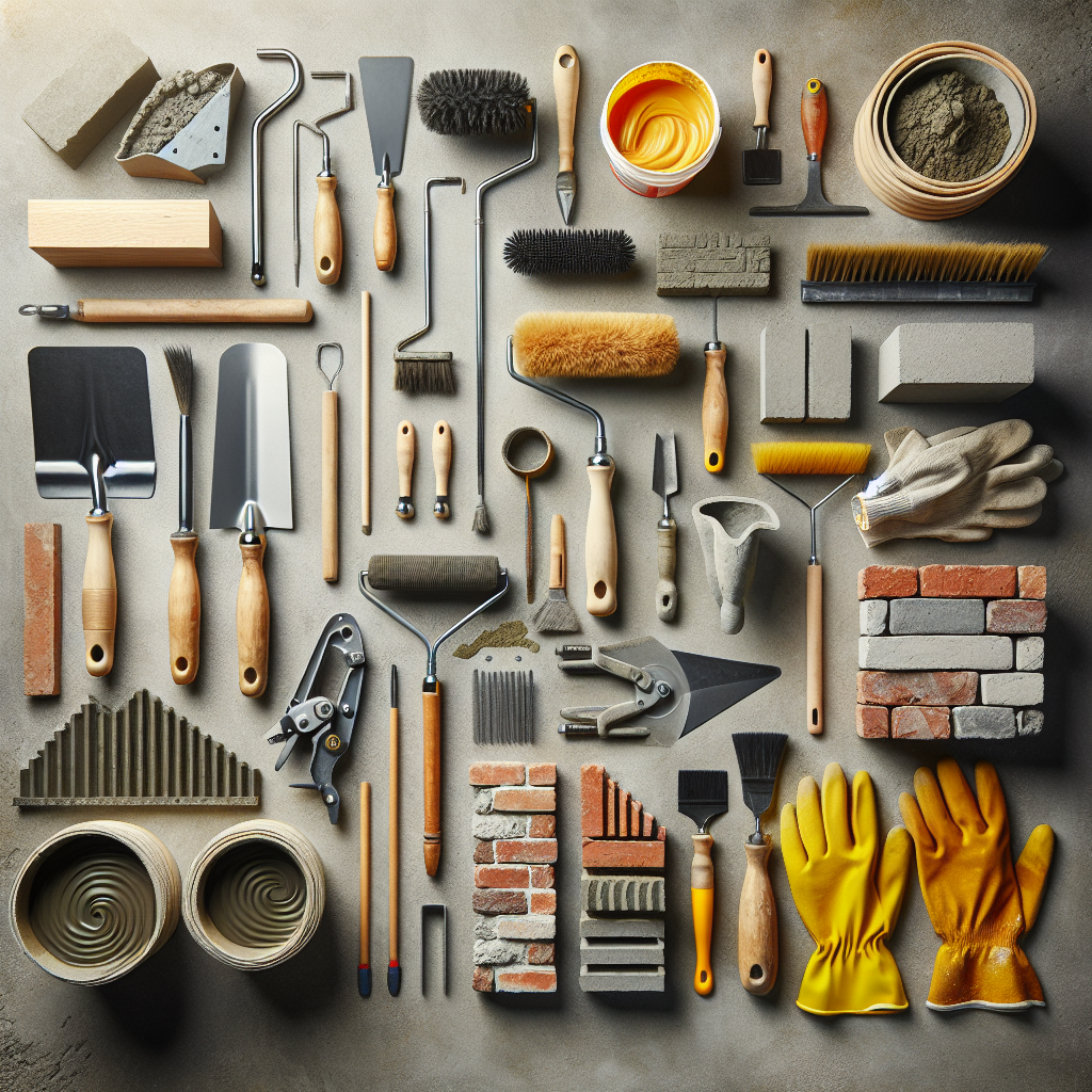 Professional masonry restoration tools and materials